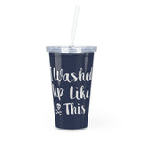 Washed Up Plastic Tumbler with Straw - RobbNPlunder
